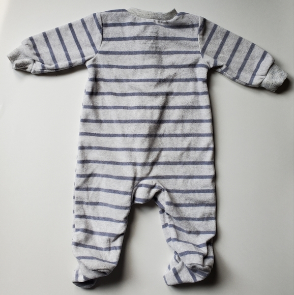 Child of Mine Striped Grey Sleeper for Baby Boy - Picture 8 of 9